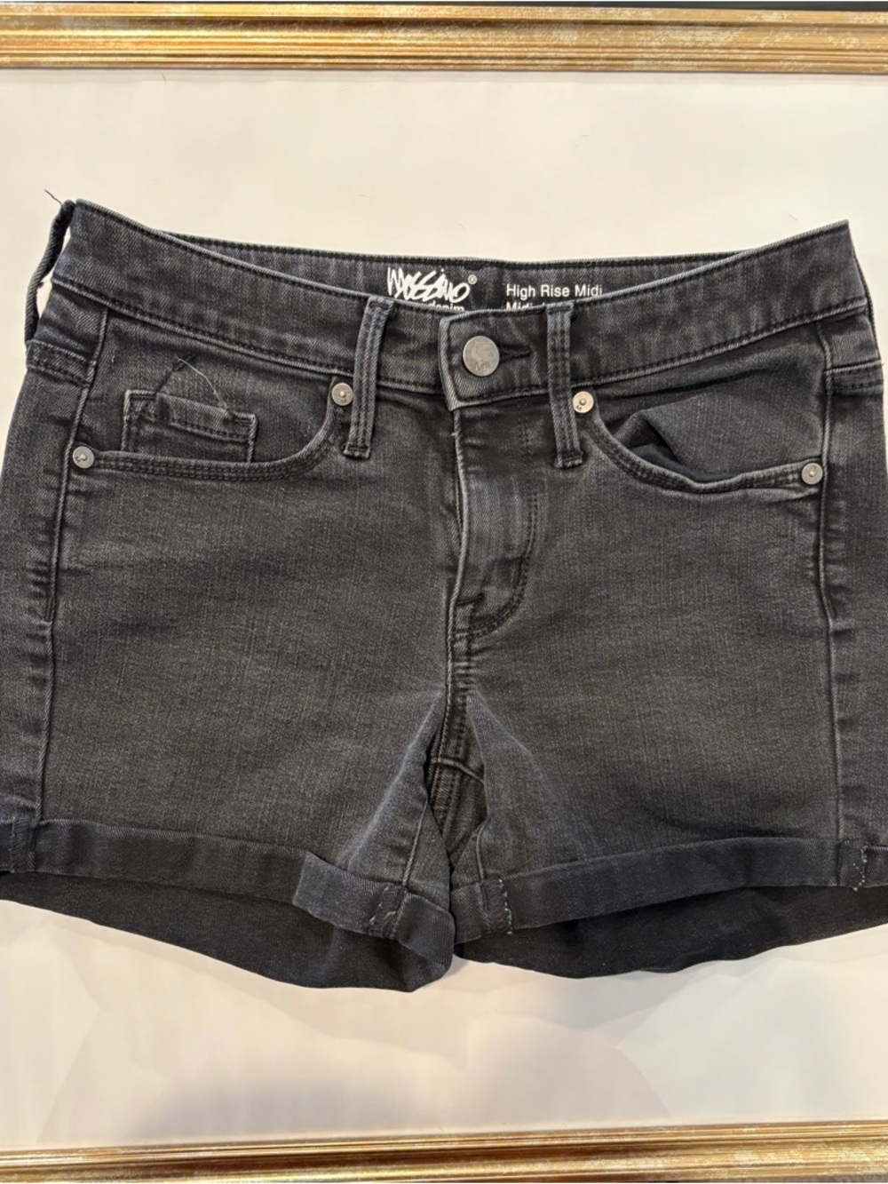 Mossimo Supply Co. Black High-Rise Denim Shorts